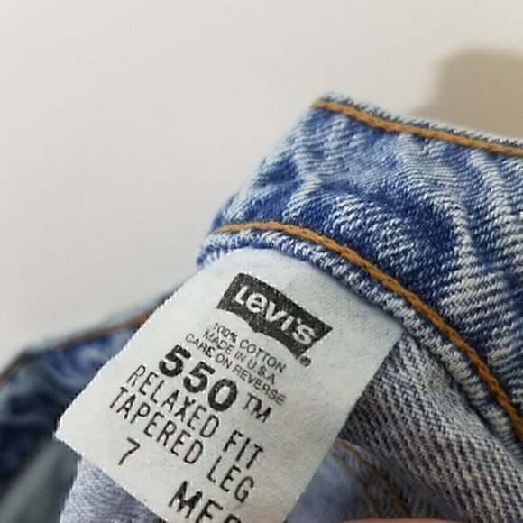 VTG Levi's 550 High Rise Jean Shorts Size 7 MED - Picture 3 of 4